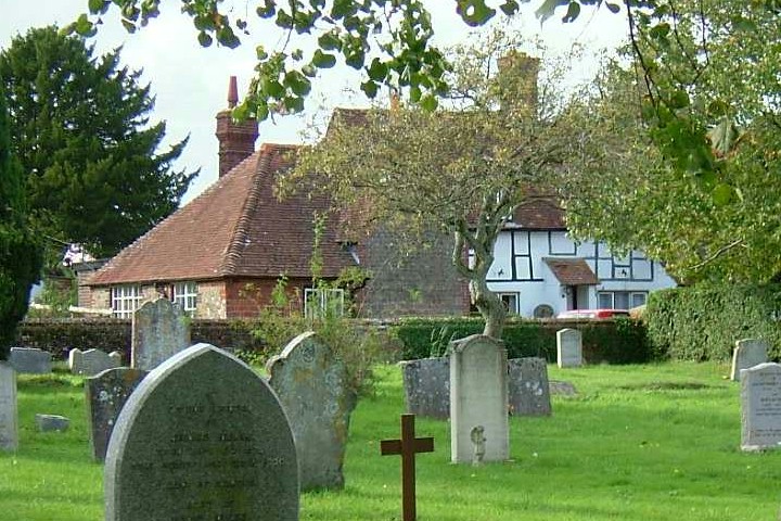 from the churchyard