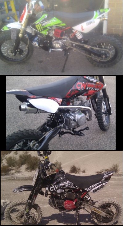 stolen Whitehawk pitbikes