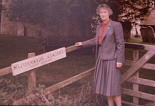 Caroline Sandbergen visiting St Andrews in 1984