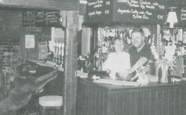 Annie & Mark behind the bar