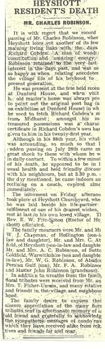 Charles Robinson obituary