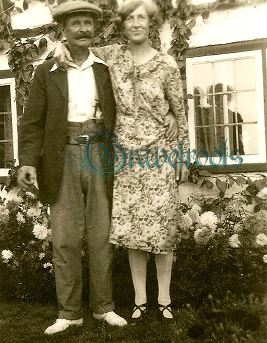 Charles & Pollie Attfield outside East View - click image to return