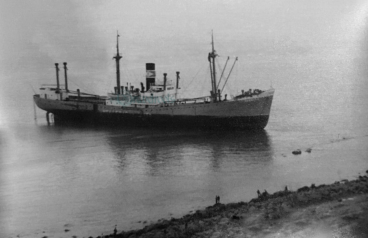 Germania aground 7 May 1955, Beachy Head, Nr Eastbourne, Sussex, click image to return