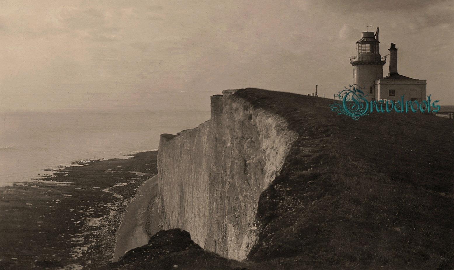 Old Belle Toute Lighthouse, Beachy Head, Nr Eastbourne, Sussex - postcard published by Judges in 1913, click image to return