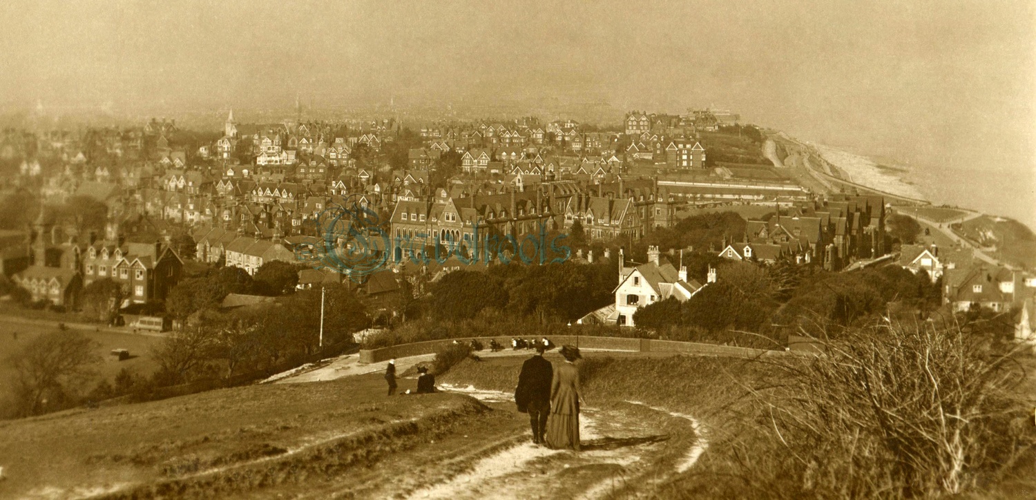Eastbourne from Beachy Head, Sussex, click image below to return