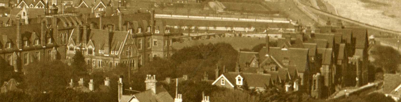 Eastbourne from Beachy Head, Sussex, click image to return
