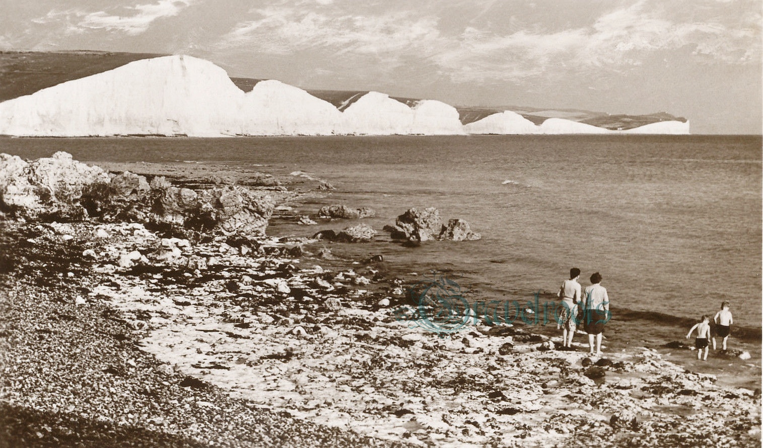Seven Sisters, cliffs at Cuckmere Haven, Sussex, click image below to return