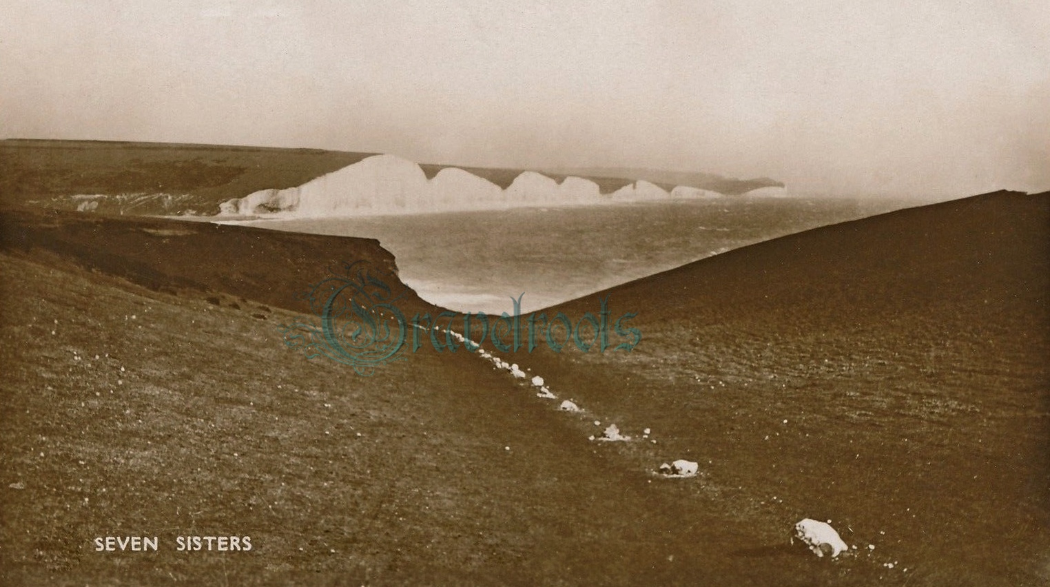 Seven Sisters, cliffs at Cuckmere Haven, Sussex, click image below to return