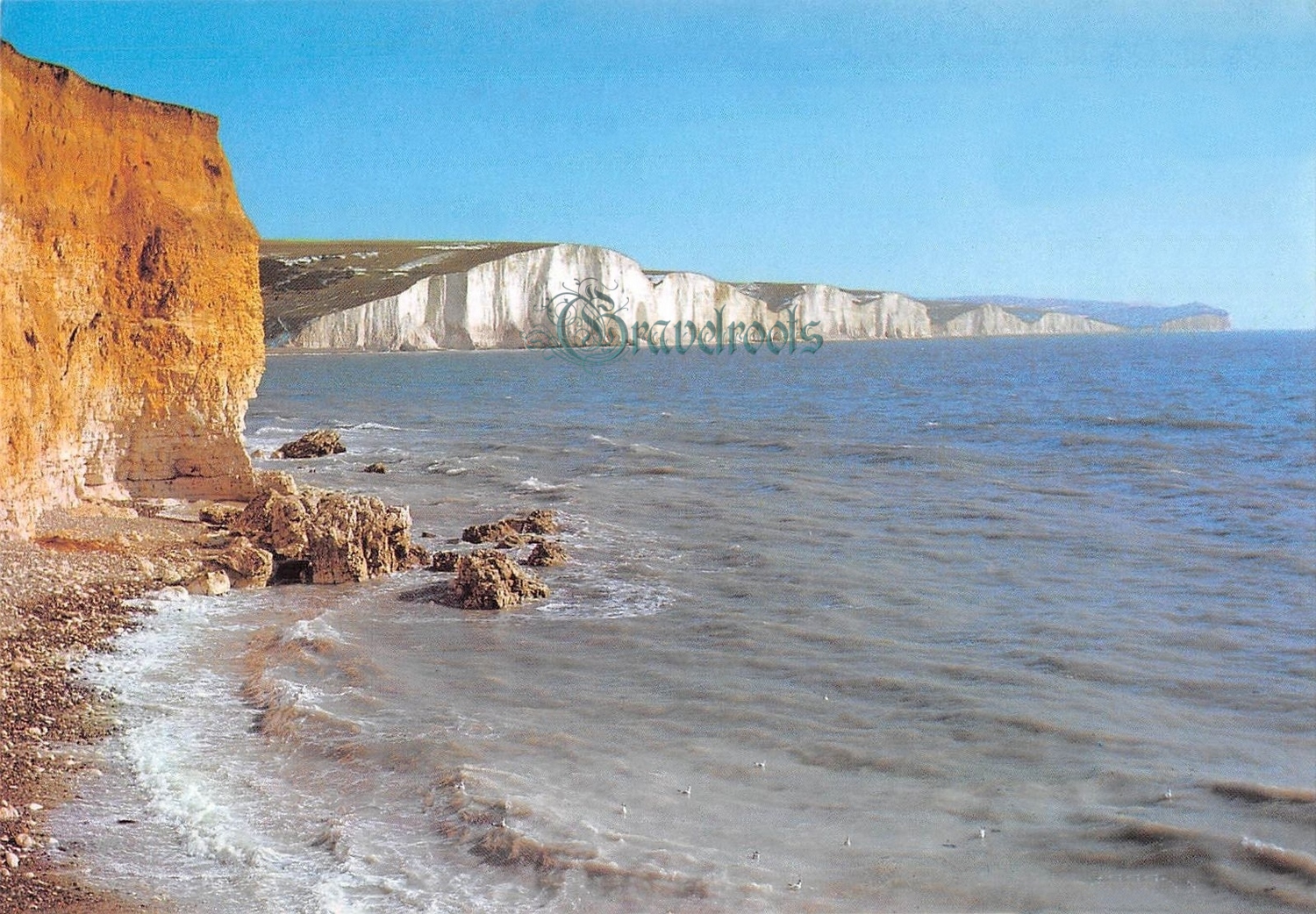 Seven Sisters, cliffs at Cuckmere Haven, Sussex, click image below to return