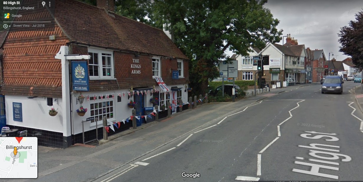 Kings Arms, Billingshurst, Sussex - click image to return