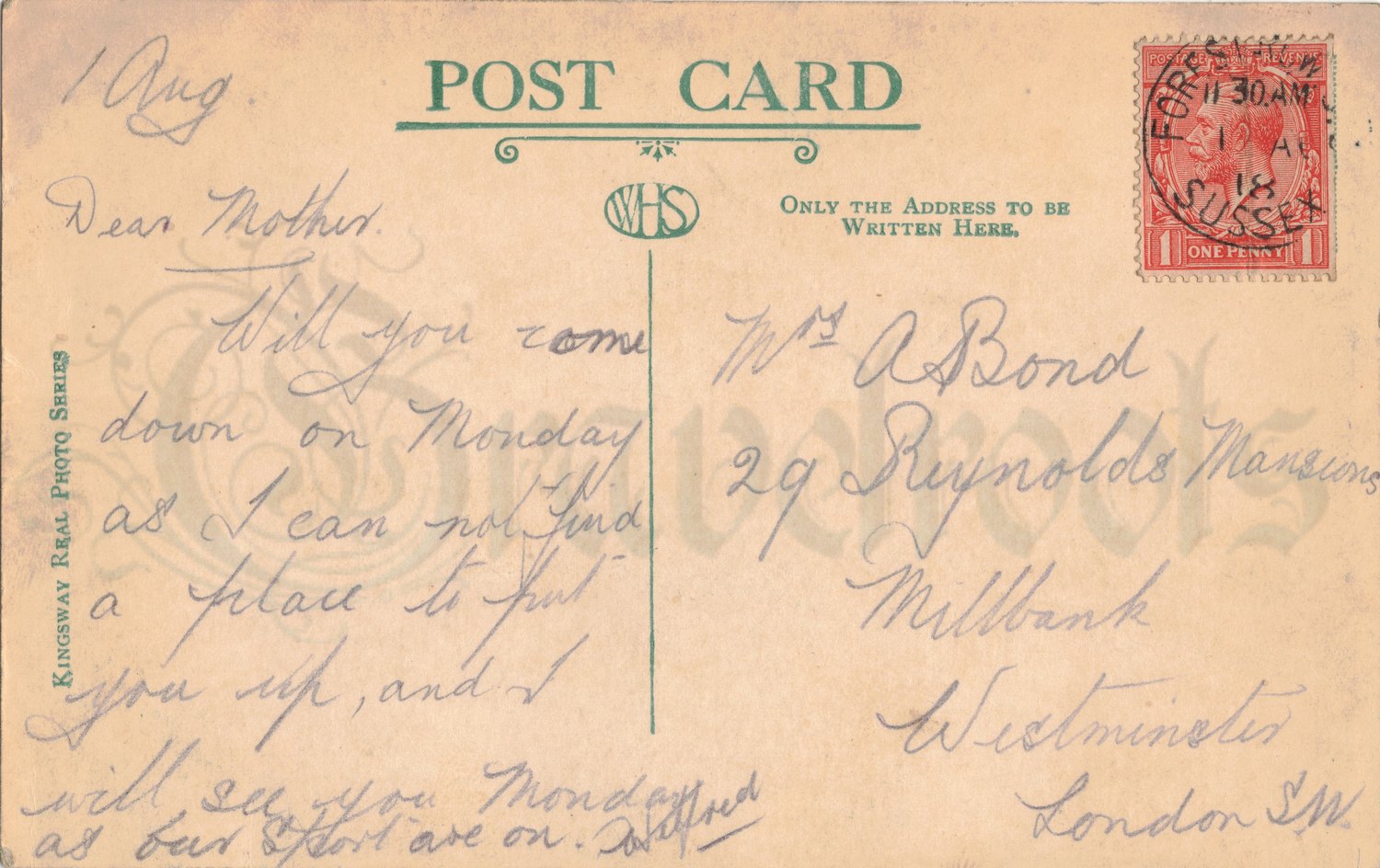  old photo of Easebourne, Sussex - see below to return