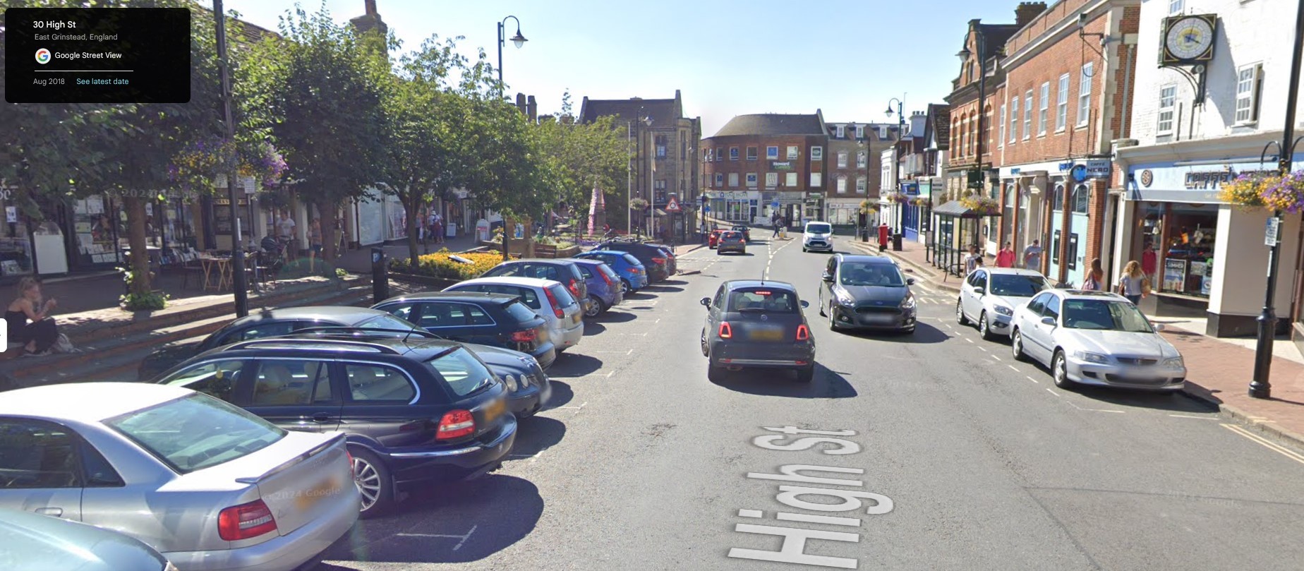 High Street, East Grinstead, Sussex - click image below to return