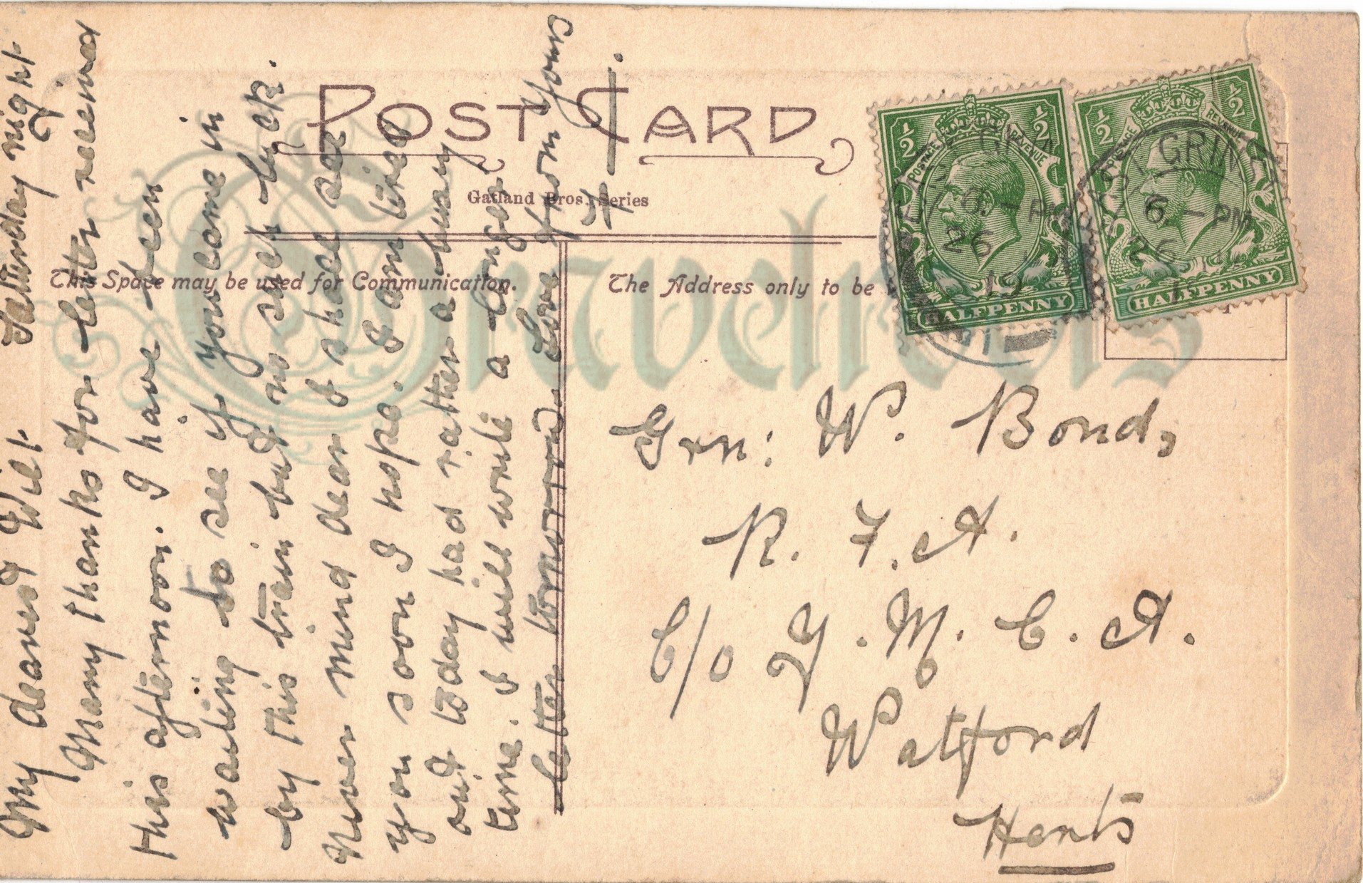 rear of old photo of The Dove Cote, Dunnings Road, East Grinstead, Sussex - click image below to return