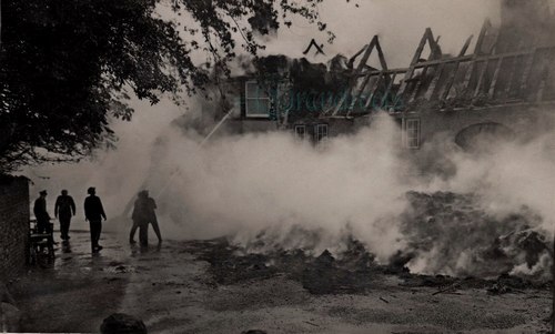 Fox Inn, Felpham on fire