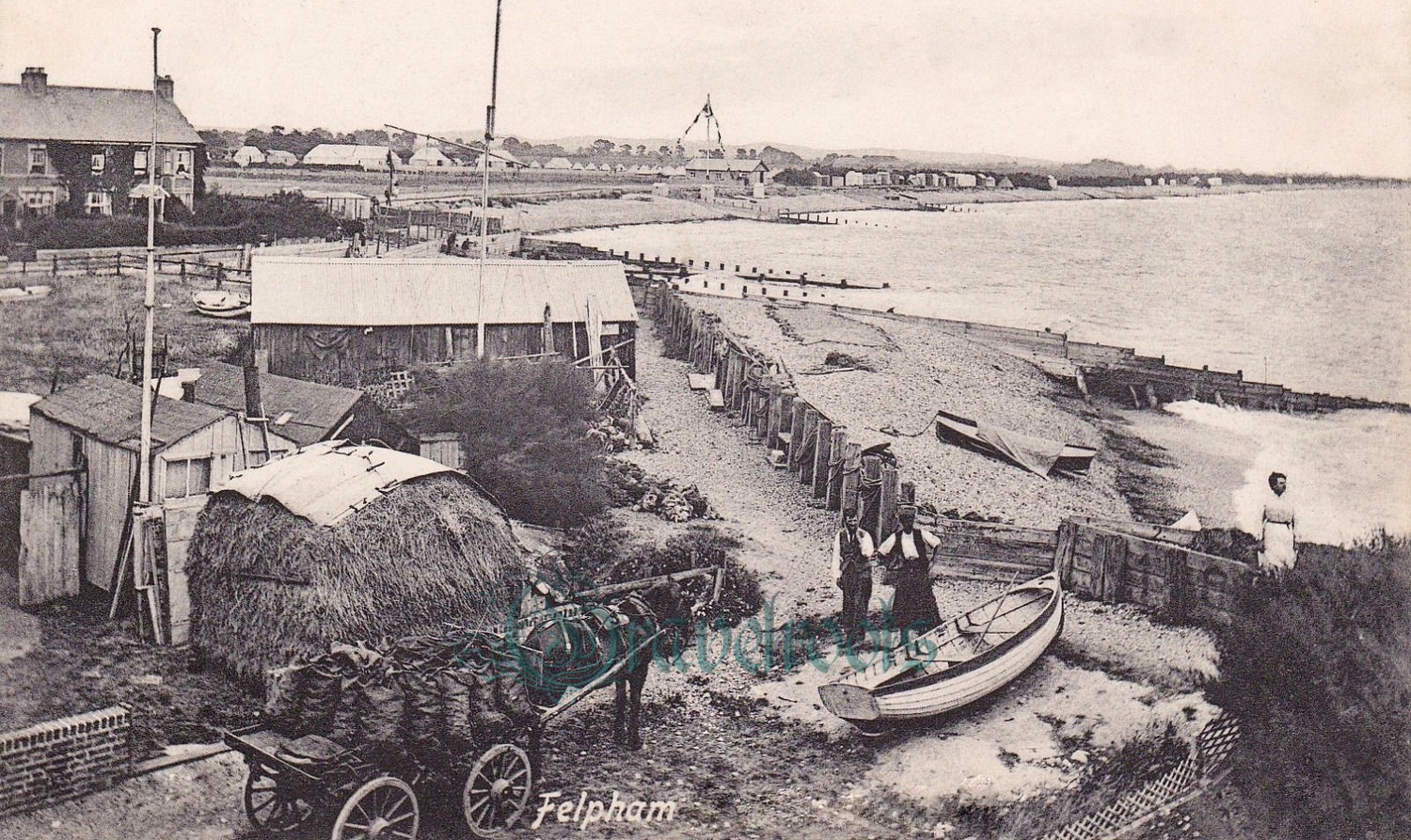 Old photo of Felpham sea front, c.1911 - click to return