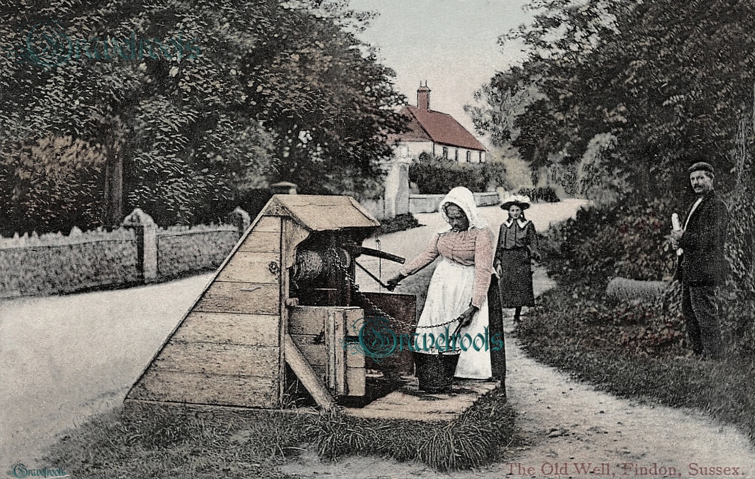  old Social history photos of Village Well, Findon, Sussex - click image below to return