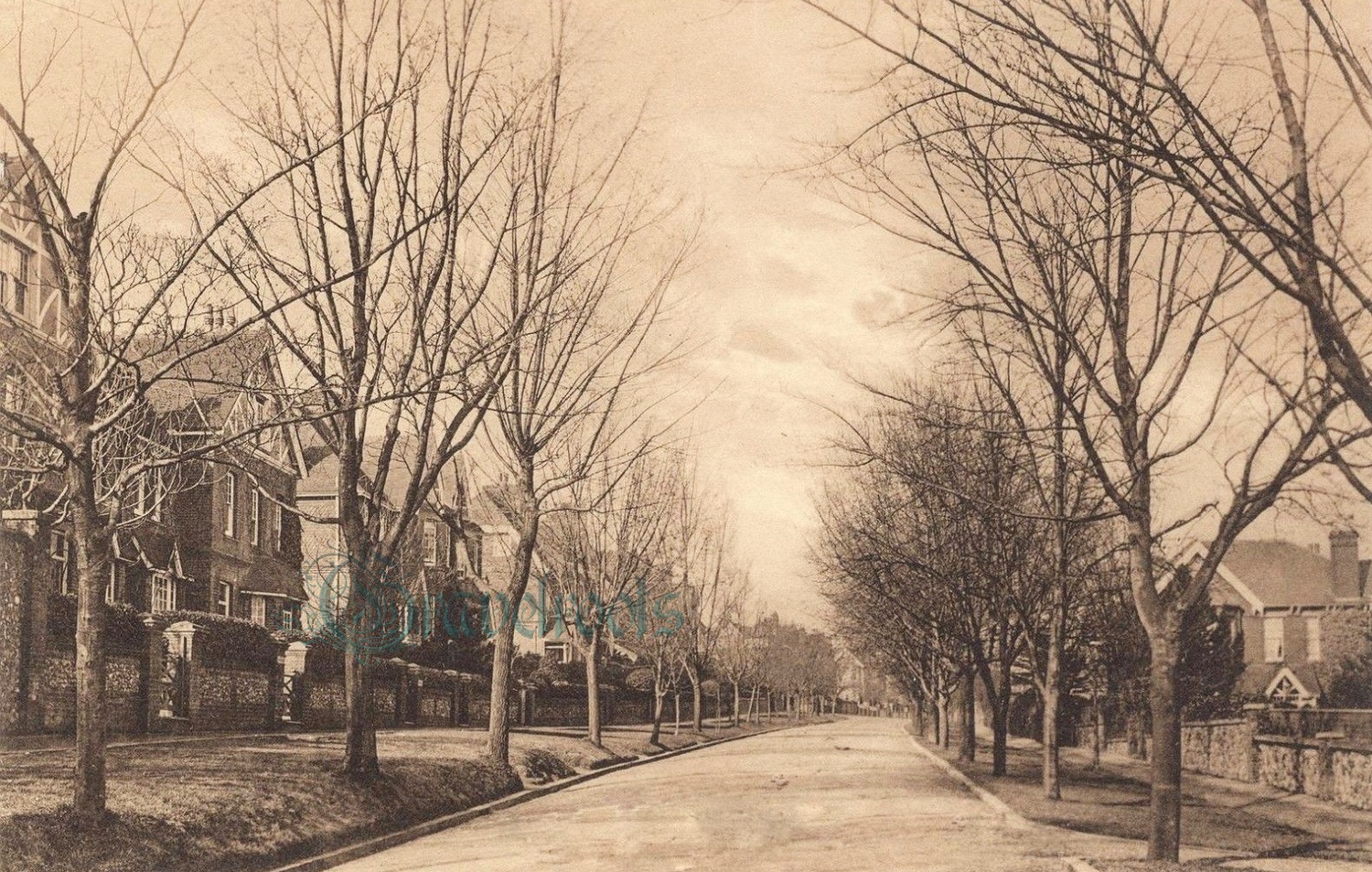  old photo of King Henrys Road, Walland Park, Lewes, Sussex - click image below to return