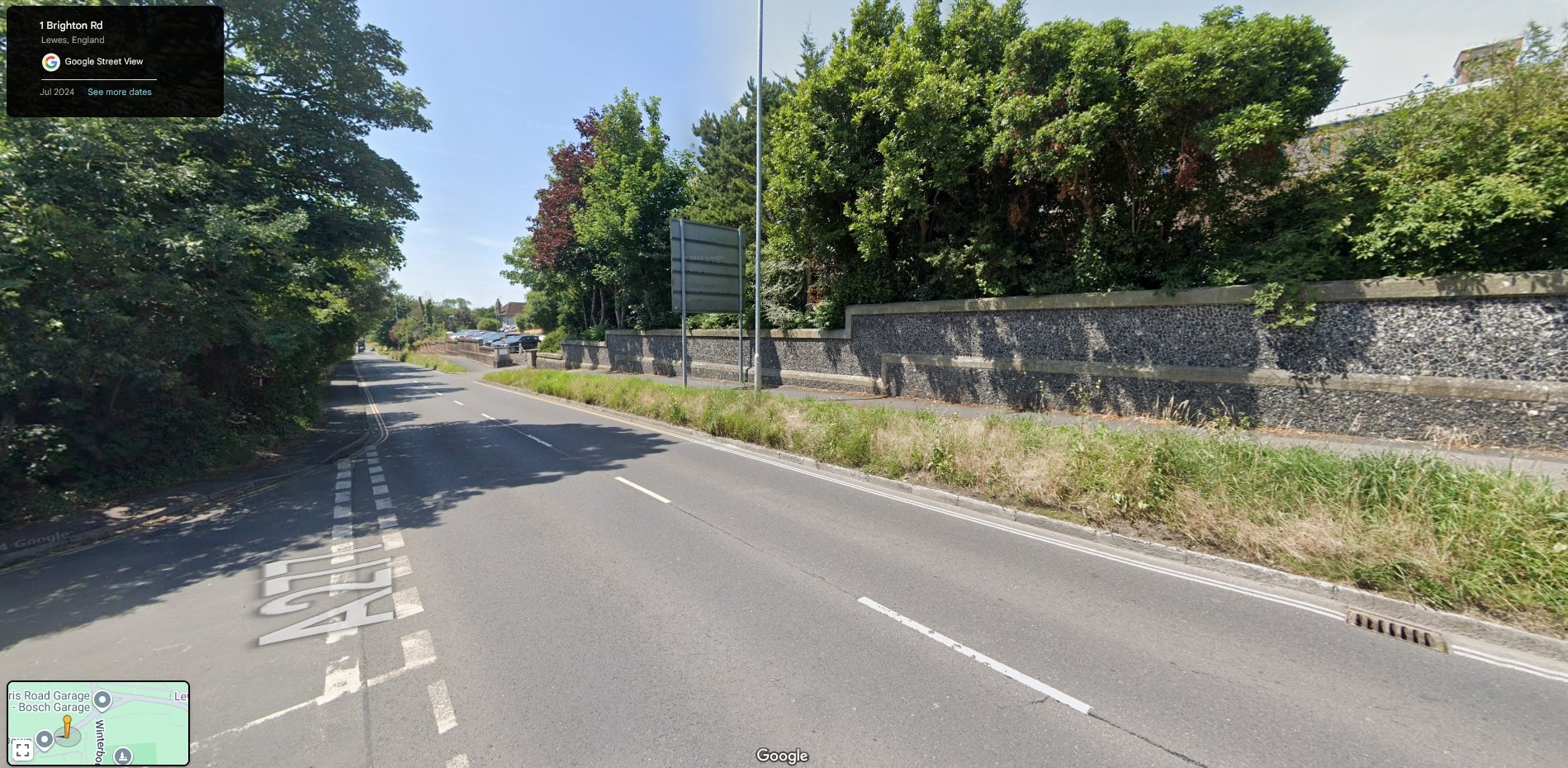 Brighton Road & HM Prison, Lewes - click image to return