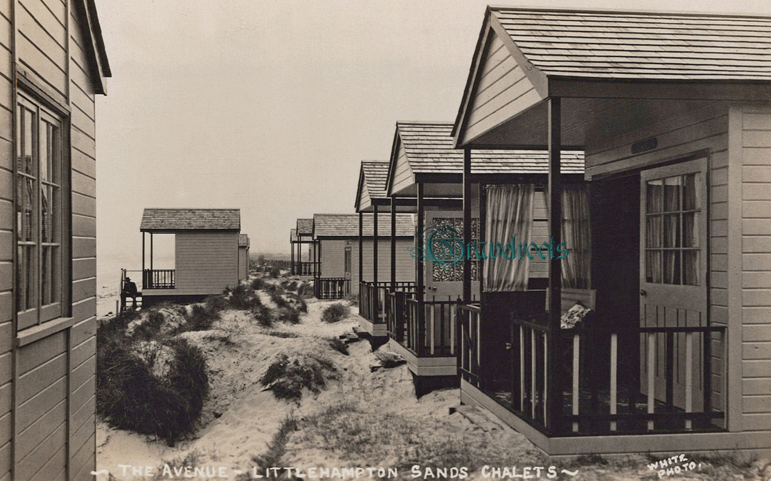 old photo of Chalets & Sand Dunes, Littlehampton, Sussex - click image to return