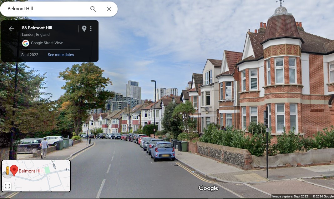 Belmont Hill, Lewisham, London  - click image to return