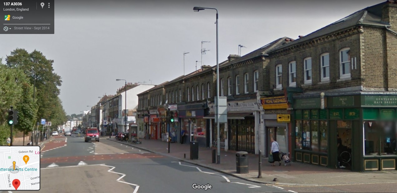 A3036 Lavender Hill, Clapham, London,  - click image to return