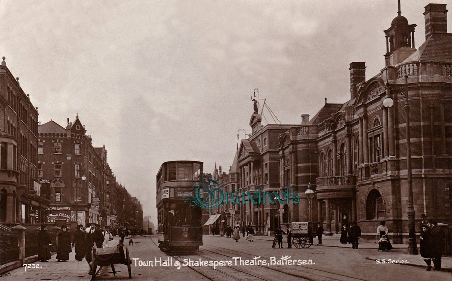  old photos of Old Battersea Town Hall & Shakespere Theatre, Lavender Hill, Clapham, London,  - click image below to return