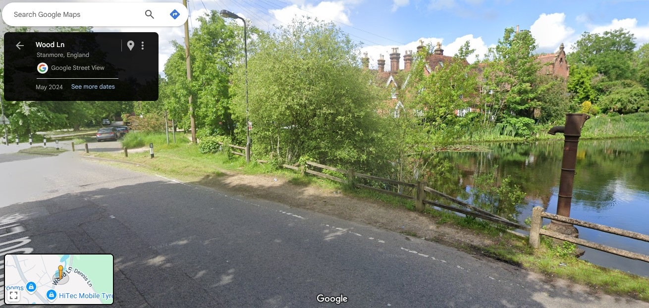 The Pond, Wood Lane, Stanmore, Middlesex - click image to return