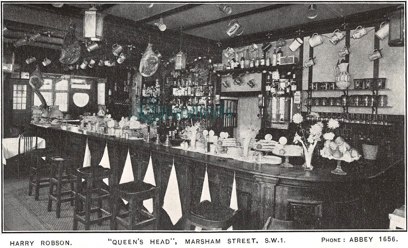Queens head, Westminster, Old London - click image to return