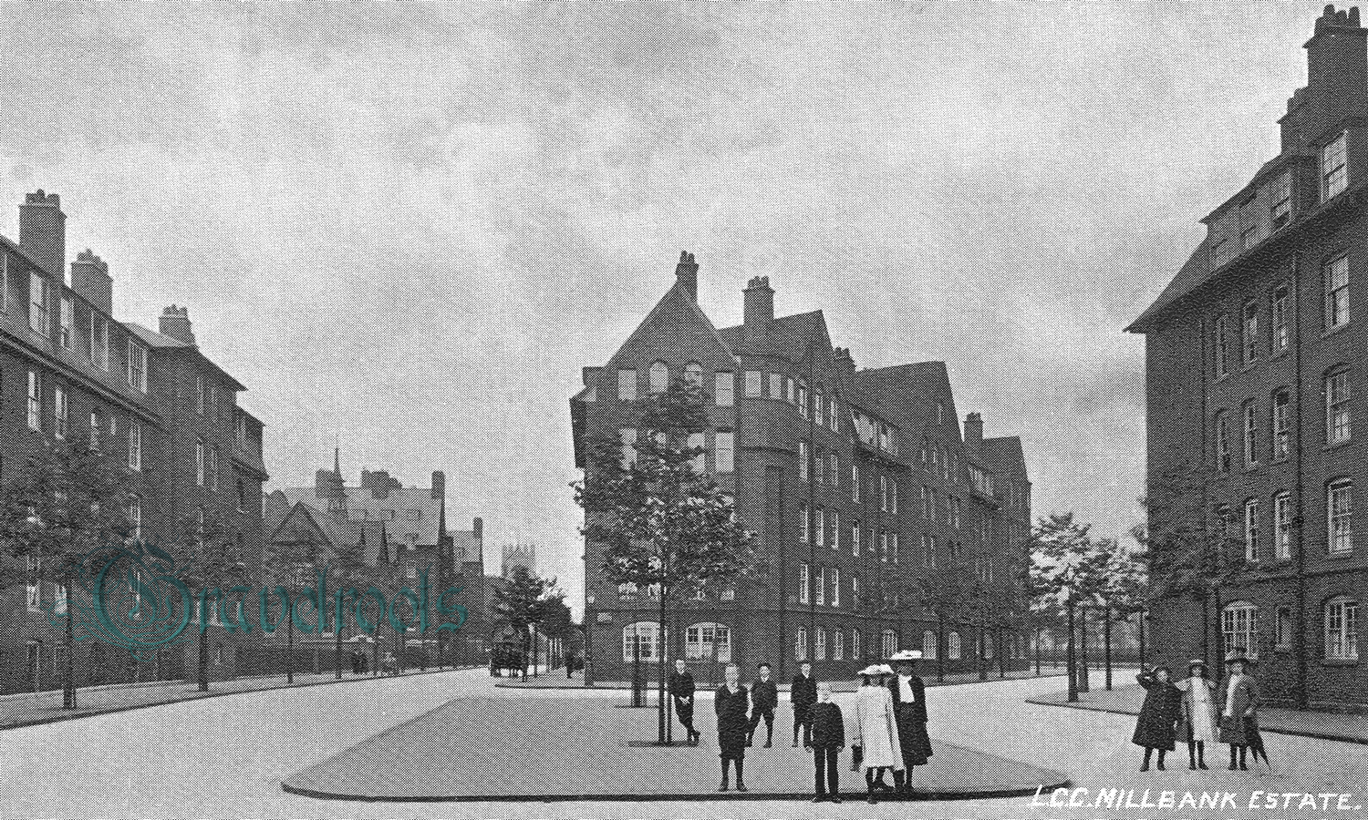 old photo of  Millbank, Westminster, London,  - click image below to return