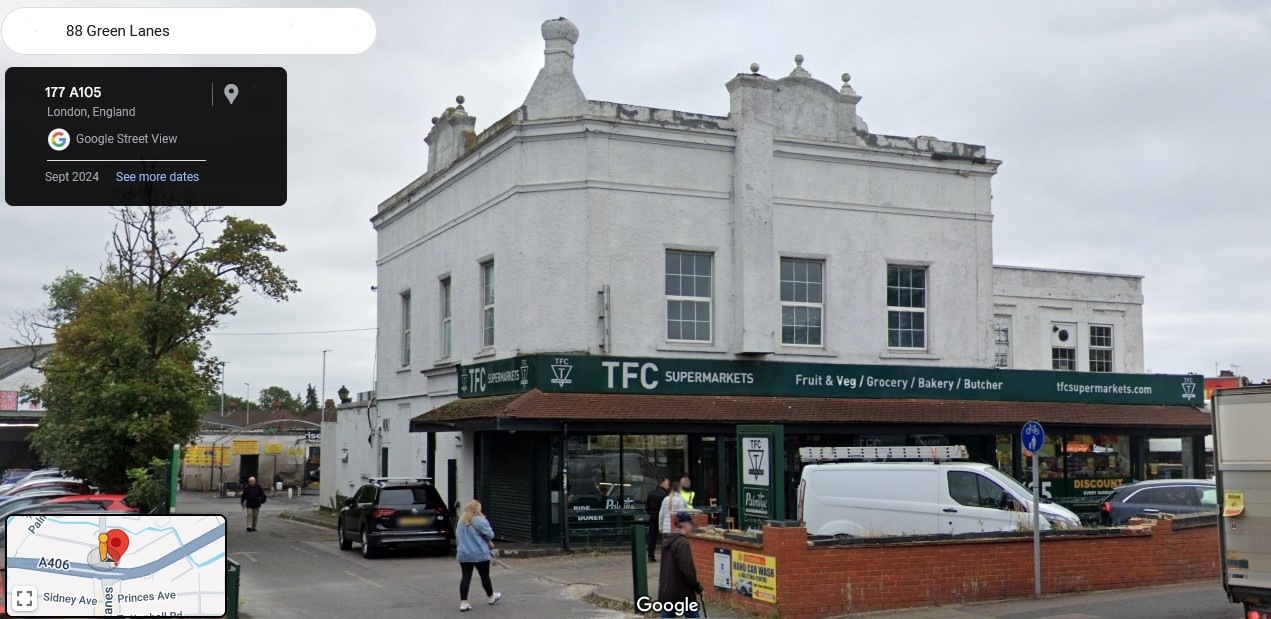 88 Green Lanes, Palmers Green, London NE13 - click image to return