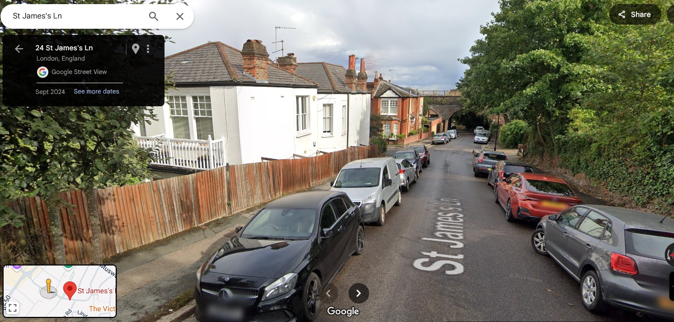 St. James Lane, Muswell Hill, London,  - click image to return