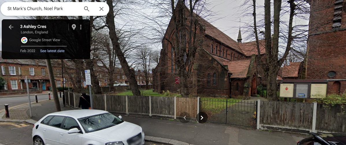 St Mark's Church, Ashley Crescent, Noel Park, Harringey, London N22  - click image to return