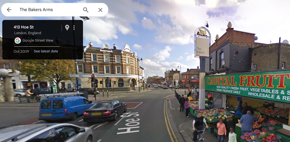 Bakers Arms, Hoe Street, Walthamstow, London,  - click image to return