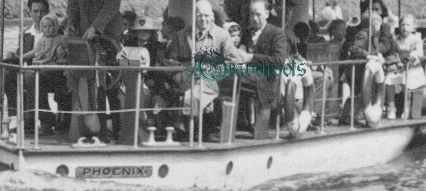  old photos of Phoenix paddle steamer, Barking Park, Barking, London, England  - click image to return