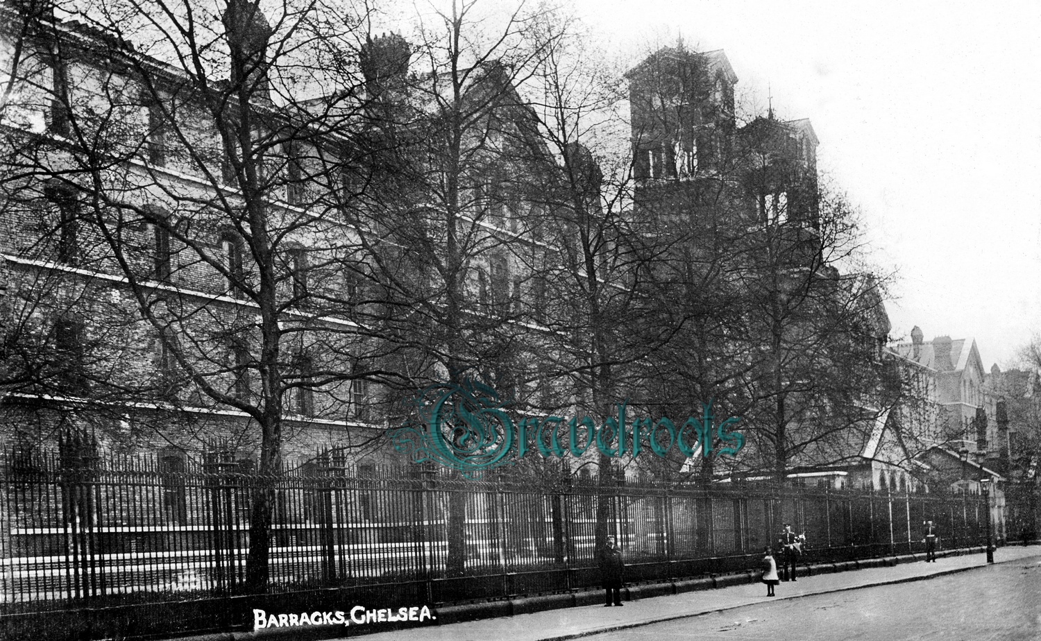  old photo of Chelsea Barracks,  Borough of  Kensington & Chelsea, London  - click image below to return