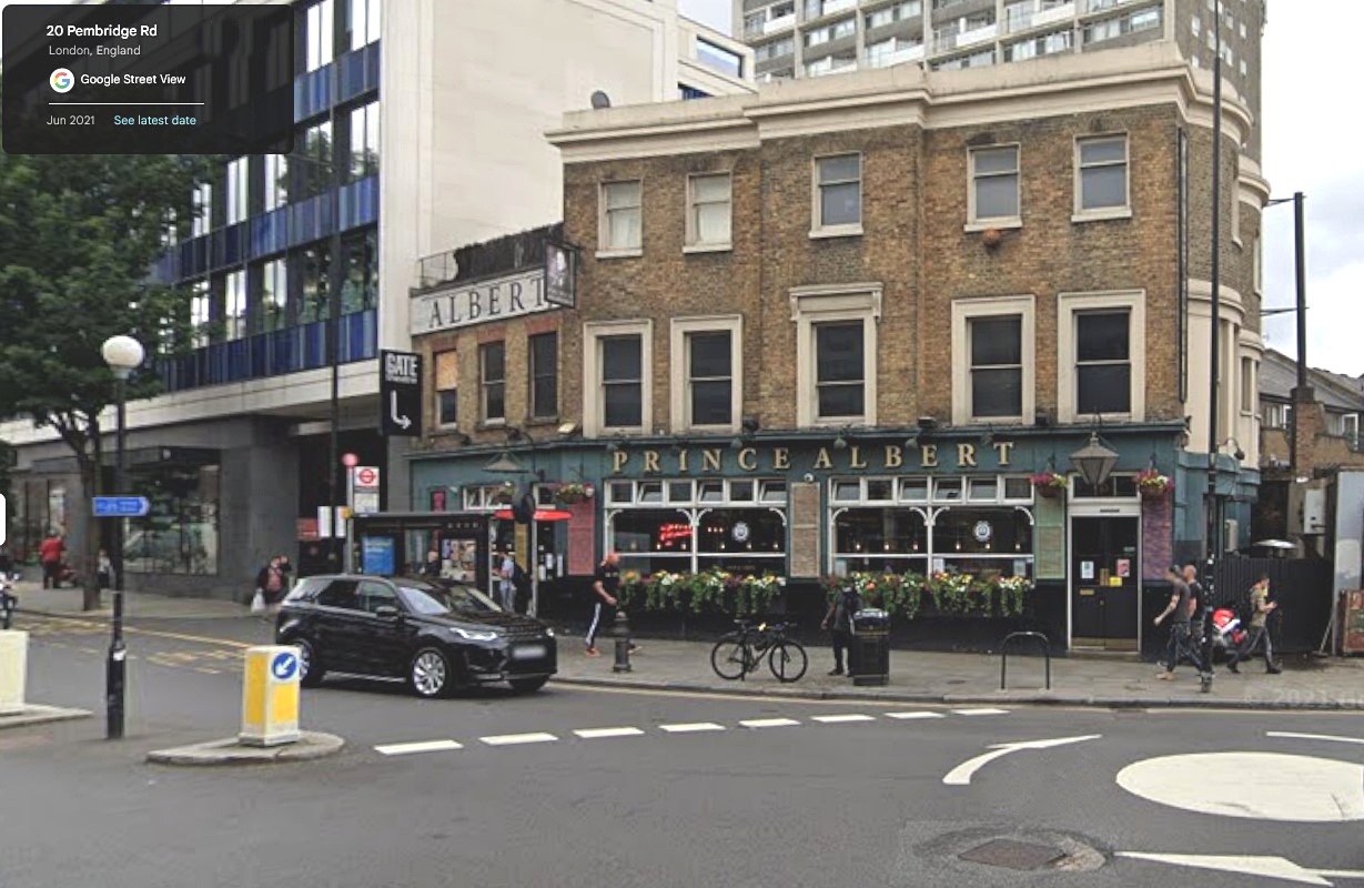 Prince Albert Pub, Pembridge Road,  Notting Hill,  Kensington & Chelsea, London  - click image to return