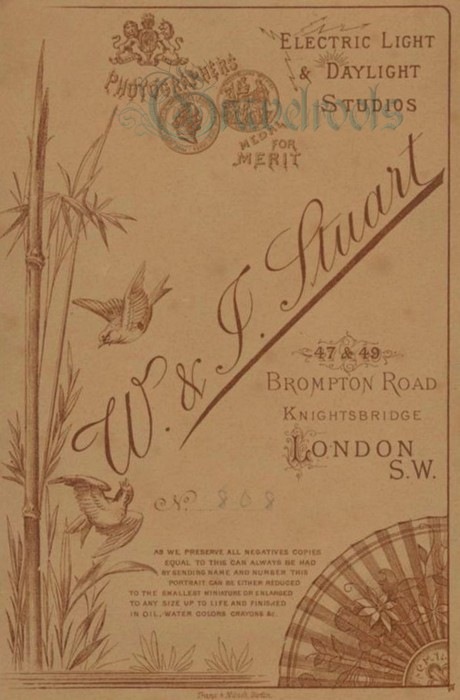 Ref-135, Stuart Bros., photographers, Knightsbridge, London - click to return