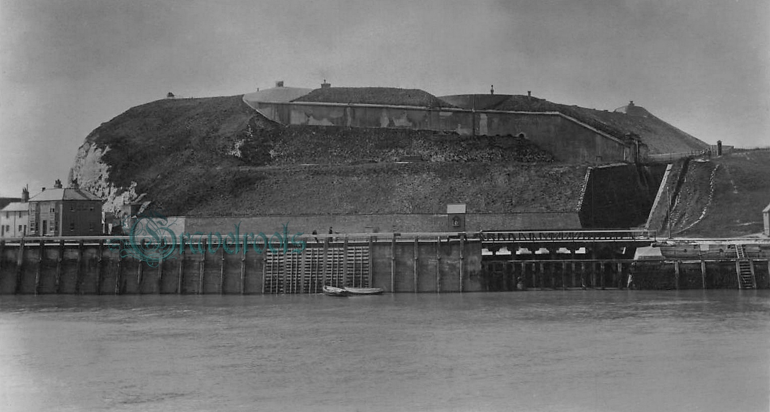  old photo of  Fort from river, Newhaven, Sussex - click image below to return