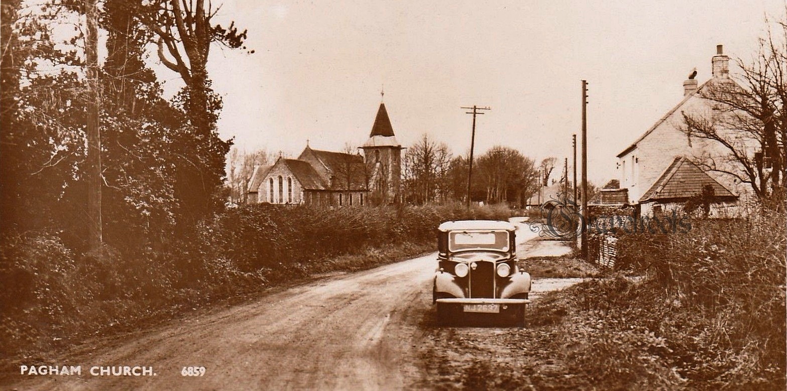 Pagham Church 1958, click image to return