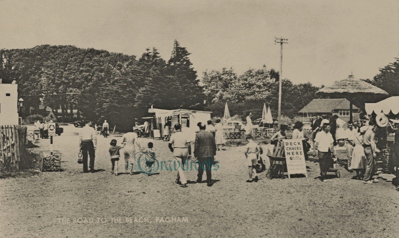  old photo of Beach Road, Pagham, Sussex - click image below to return