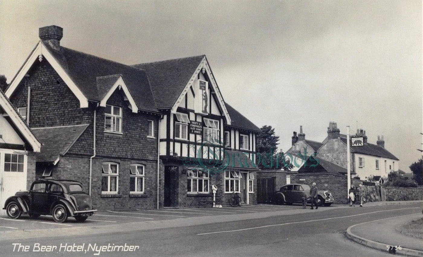 The Bear Inn, Nyetimber, Pagham, Sussex - c.1950s, click image below to return