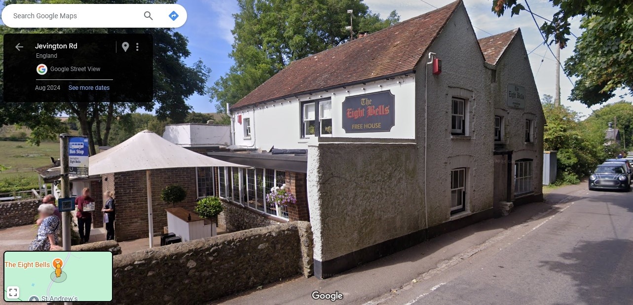 Eight Bells pub, Jevington, Polegate, Sussex - click image to return
