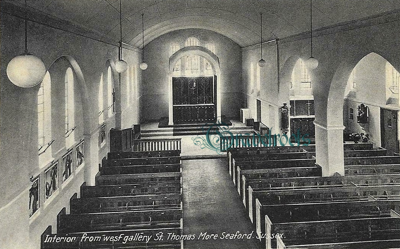 interior Thomas More Church, Highlands Road, Seaford, Sussex - click image below to return