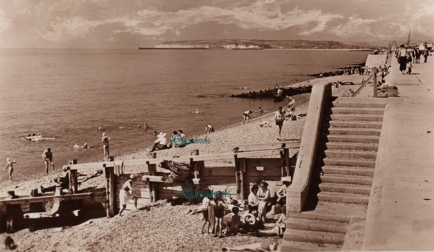 Seaford front looking towards Newhaven, Sussex, c.1960s-70 - click image to return