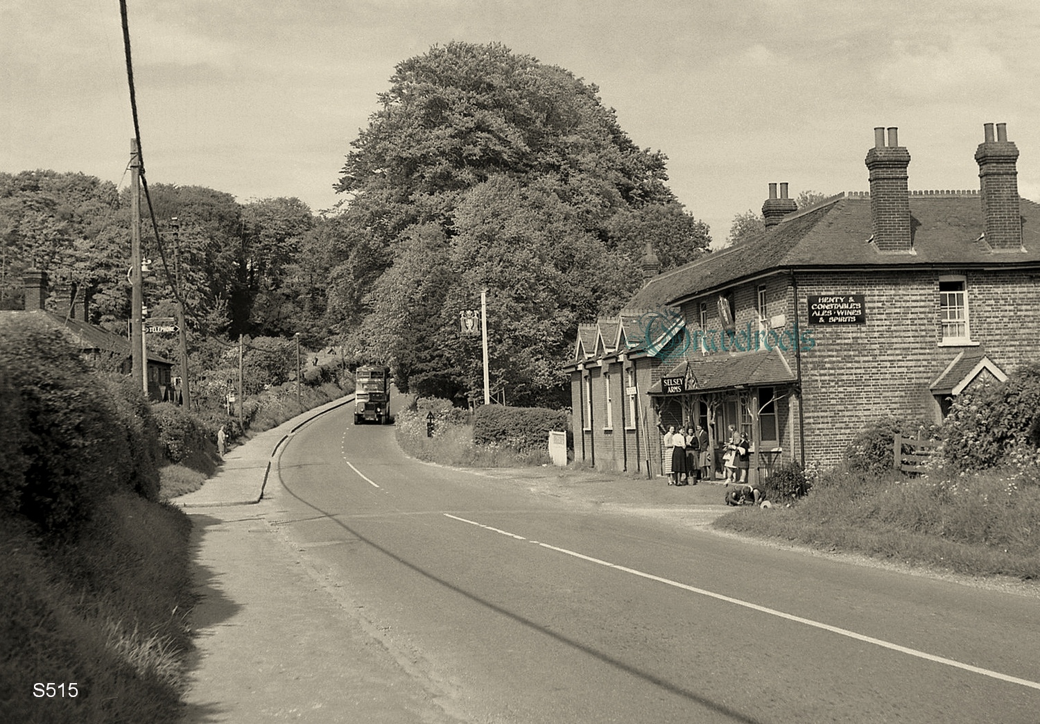 Old photos of Selsey Arms, West Dean - click image below  to return