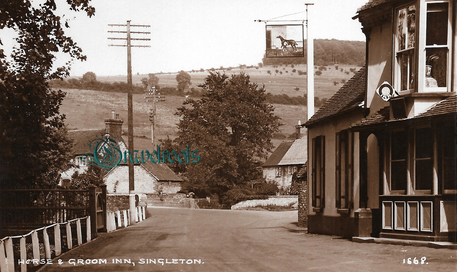 Old photo of Horse & Groom Pub, Singleton -  - click image below to return