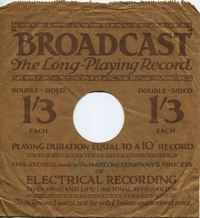 Broadcast records 1930s