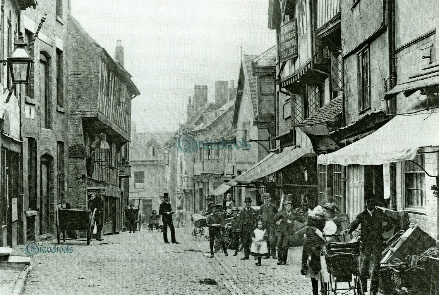  old Social history photos of Butchers Row, Coventry, Warwickshire  - click image below to return