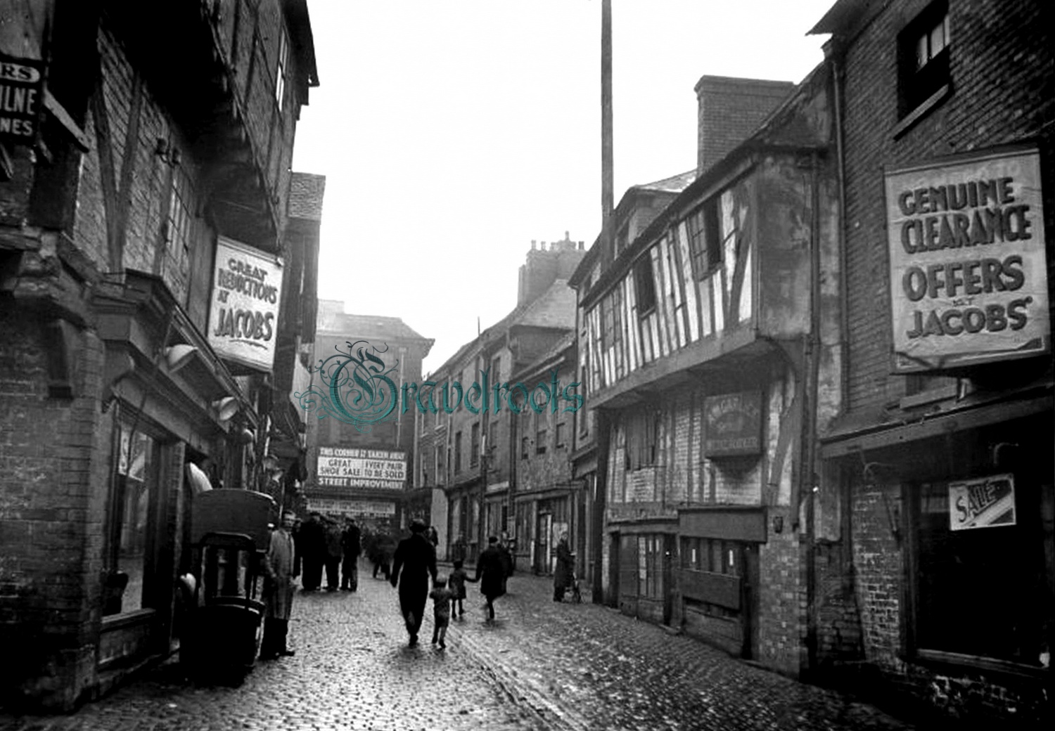  old Social history photos of Butchers Row, Coventry,  Warwickshire - click image to return