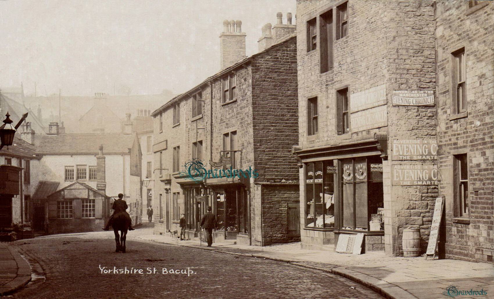  old  Social history photos of Yorkshire Street, Bacup, Lancashire - c.1900-03 - click image below to return